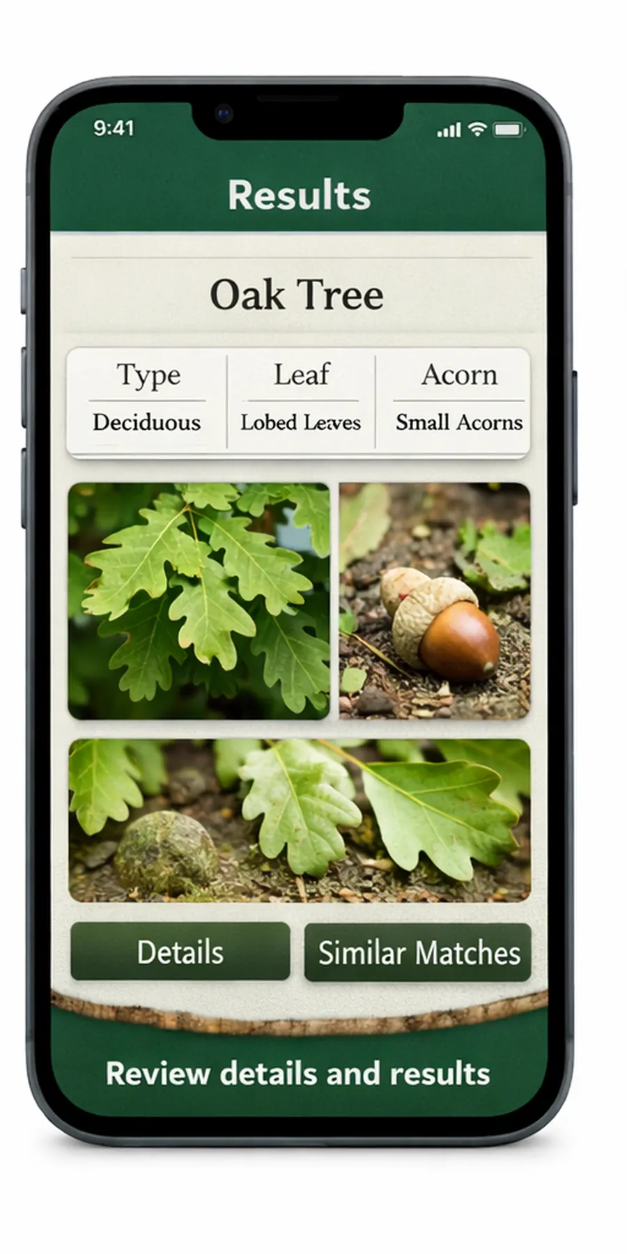 Reviewing tree identification clues